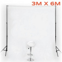 Photo Background 100% Cotton Muslin 3m x 6m Seamless White 150g pm2