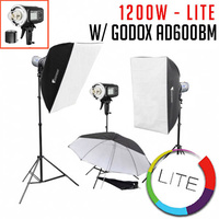 3 x Godox AD600BM Studio Photo Flash Kit - LITE