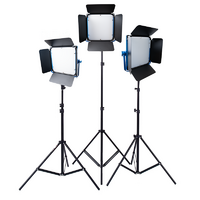 3 x NiceFoto SL-1000AIII Studio LED Lighting Kit with stands
