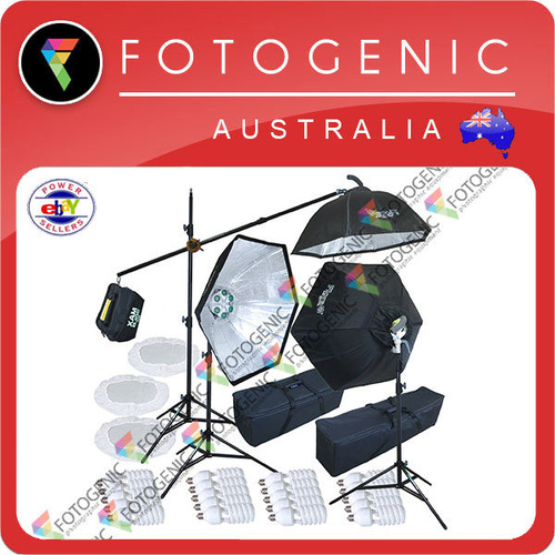 6120W Linco Flora 6-Head Hexagon Softboxes x 3 Boom Package