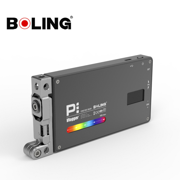 Boling BL-P1 12W RGB Led Video Luce 2500k-8500k Mini Dimensioni Tascabili Sulla Luce Della Fotocamera con 9 Situazione Applicabile 360 °Sistema di Supporto Regolabile con Integrata Batteria