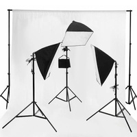 Continuous Boom Soft Box Kit 3 Bulb Set + 1 x 3m x 6m Cotton Muslin 150g