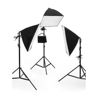 50 x 70 CM Soft Box Studio Lights Continous Lighting With Boom Light + 3 x 125W Bulbs