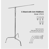 Godox 270CS 2.7m Stainless Steel C-Stand with 120cm Boom Arm