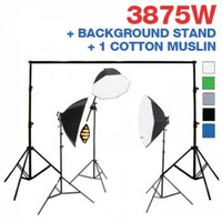 70cm Boom + 80cm Continuous Octagon Light Package + Background Stand + 1 Muslin