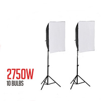 5 x 55W 5 Head Soft Box 2 Pack Lighting Continuous Fluro 