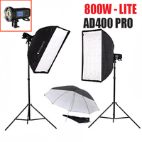 2 x Godox AD400 Pro Studio Monoblock Flash Kit LITE AD400PRO 2 Lights Package