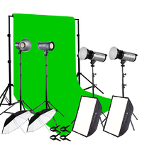 Chroma Green Screen Photo Video Kit Medium Full package Nicefoto Lights