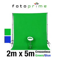 Premium Creaseless 2m x 5m Green/Blue Double Sided Chroma Video Muslin