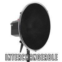 55cm Beauty Dish with Changeable Adapters and Honeycomb Grid
