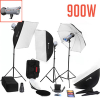 900W Digital Remote Flash Light Trigger Lighting Bowen S Mount Kit FULL Accessories