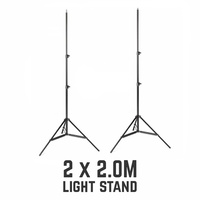 2 x Studio Lighting Stand Kit - 2m