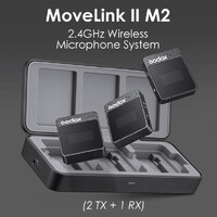 Godox MoveLink II M2 2.4GHz Wireless Microphone Kit (2 TX + 1 RX) for Cameras & Smartphones