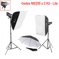 Godox MS200 Compact Flash Lighting Kit Package - Lite 200ws x 2
