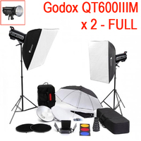 Godox QT600IIIM x 2 High speed Flash Lighting Kit HSS with godox x2 trigger system