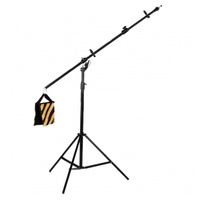 2.3m Reflector Stand With Overhead Boom Arm with additonal Light Spigot for hanging lights