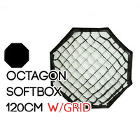 Collapsible Octagon Soft Box 120cm with Grid