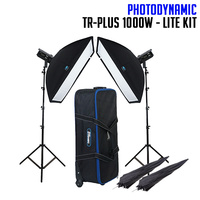 PhotoDynamic TR-Plus 1000W x 2 Studio Lighting Kit - LITE