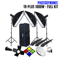 PhotoDynamic TR-Plus 1000W x 3 Studio Lighting Kit - FULL