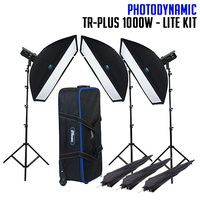 PhotoDynamic TR-Plus 1000W x 3 Studio Lighting Kit - LITE