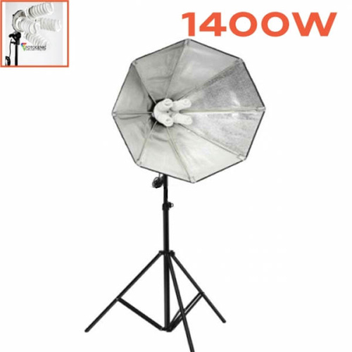 4 Bulb 1400W Continuous Octagon Soft Box Pack