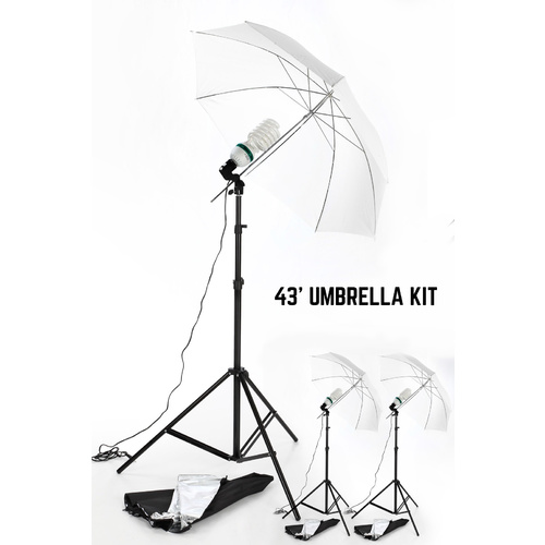  1875W Umbrella Lighting KitX 3 