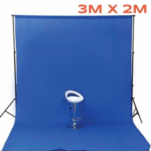 BLUE Photo Background Muslin (3m x 2m) 100% Cotton