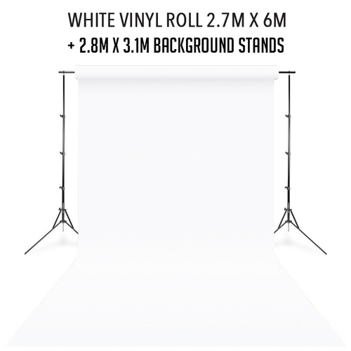 2.75m x 6m Vinyl Backdrop Roll Choice of Colour Plus Background Stand Package