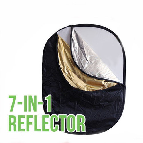 New 7-in-1 Rectangle Reflector 90cm x 120cm for Photography/Videography
