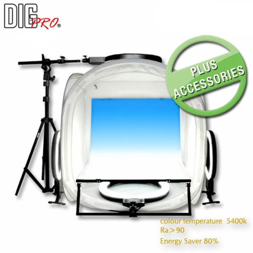DigPro 80cm Tent Cube and Table 4 Lighting Studio Kit Plus