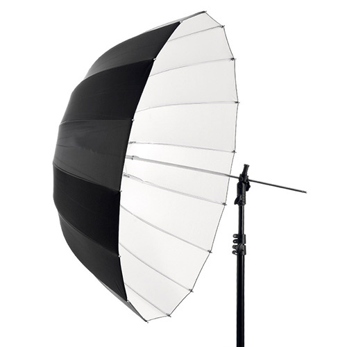  53" Deep Parabolic Black Outside White Internal Studio Photography Umbrella