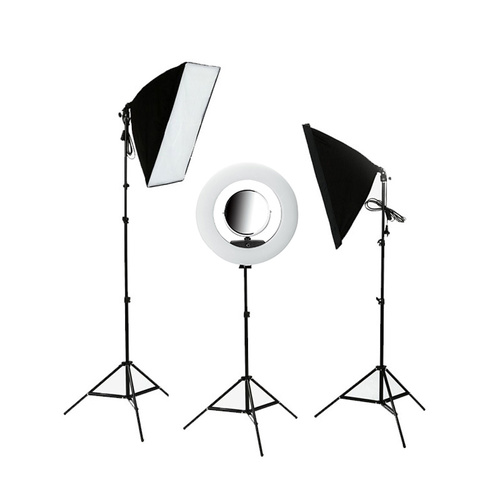 Beauty Ring Light and Softbox Kit with LED Circle Light for Photography Videography