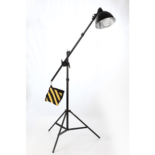 Photography Reflector Lamp With Boom, Double Boom Arm Floor Lamp