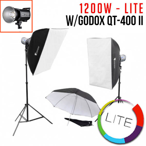 Godox QT400IIIM 400Ws Studio Monoblock x 2 Kit LITE