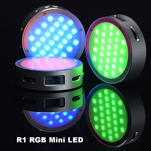 GODOX R1 RGB LED MINI CREATIVE LIGHT (2500K- 8500K , SILVER , MAGNETIC)
