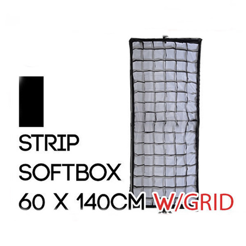 Collapsible Rectangle Soft Box 60cm x 140cm with Grid