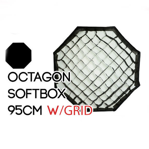 Collapsible Octagon Soft Box 95cm with Grids