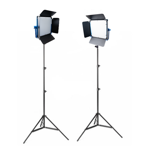 2 x NiceFoto SL-600A kit with light stands and barndoors