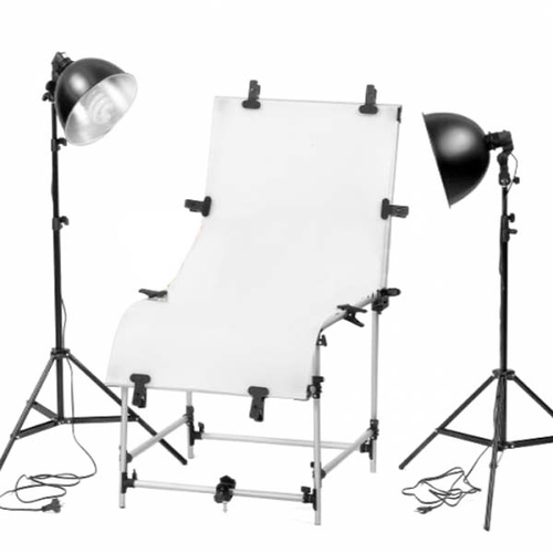Non-Reflective Shooting Table 1m x 2m Lighting Set With Lamps