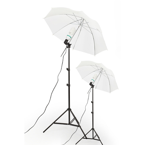  White 43'' Umbrella Kit Set x 2