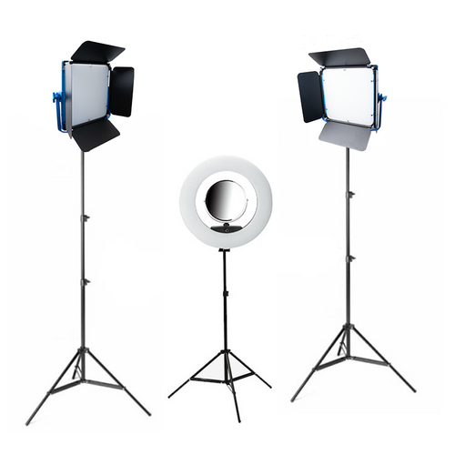 Youtube Pro LED Lighting Kit with LED Ring Light for Videography